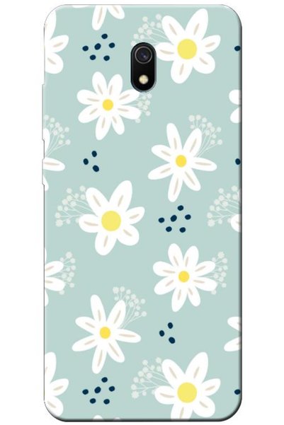 Zebana Xiaomi Redmi 8A Compatible Case Spring Flowers 10 Silicone Case (Printed)
