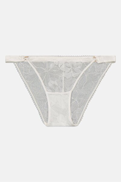 Etam Women Lace Pull-On Panty, White