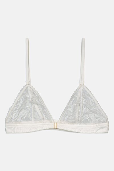 Etam حمالة صدر نسائية غير مبطنة ومزخرفة باللون الأبيض