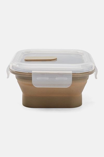Muy Mucho Foldable Hermitically Sealed Lunch Box 500 Ml, Grey