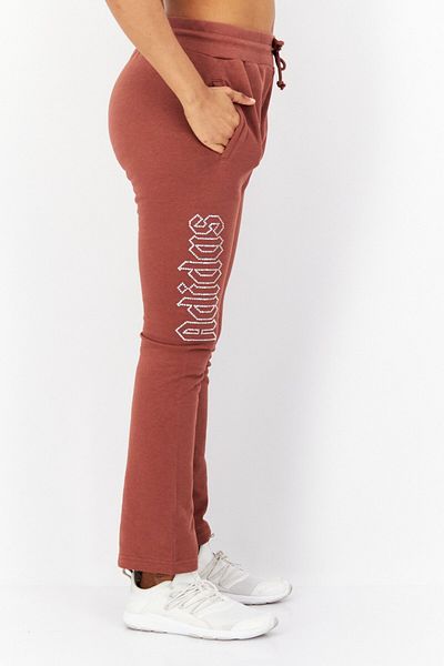 adidas Women Sportswear Fit Flare Training Sweatpants, Brown