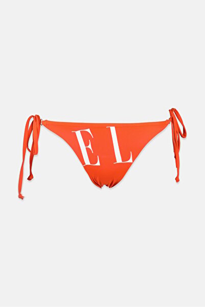 ELLE Women Logo Tie Side Bikini Bottom, Red