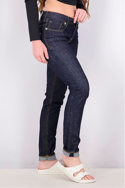Scotch & Soda Women Regular Fit Plain Non,stretchable Denim Jeans,black And Blue