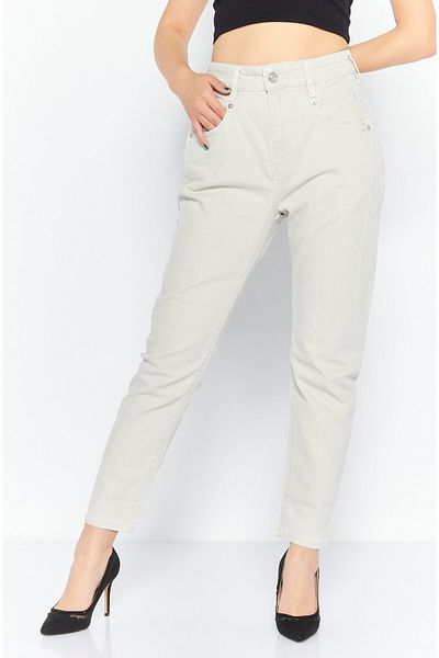Diesel Women Boyfriend Fit Textured D-fazya Low Waist Jeans, Light Grey