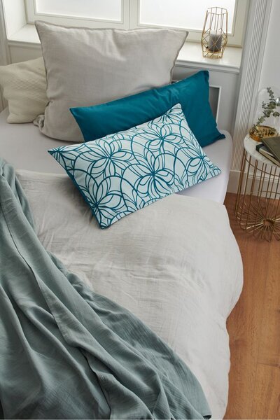 Tchibo Biber Flannelette Pillow Cases 80 x 40 cm, Teal
