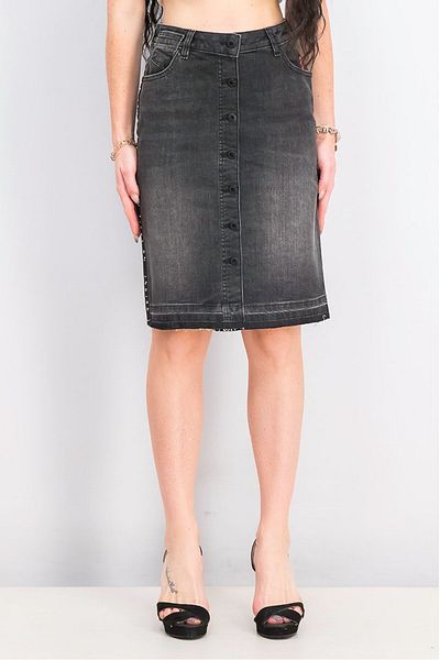 Scotch & Soda Women Five Pocket Midi Skirt, Wash Black
