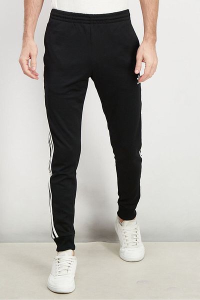 Adidas Originals Men Sportswear Fit Training Track Pants, Black and White