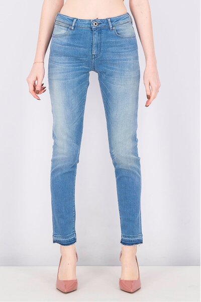 Scotch & Soda بنطلون جينز نسائي قابل للتمدد بتصميم Boyfriend، باللون الأزرق