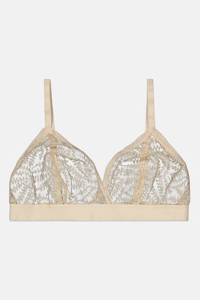 Etam Women Non Padded Lace Bra, Off White