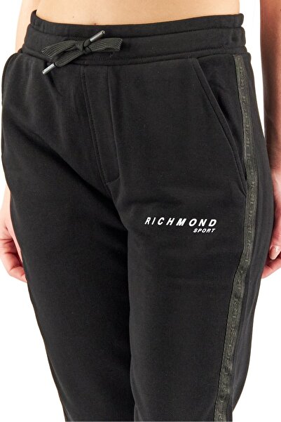 John Richmond Women Sportswear Fit Training Fleece Jogger Pants, Black