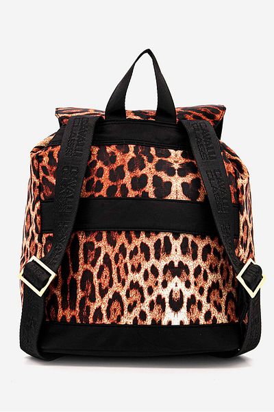 Cavalli Class Women Fashion Travel Backpack 28 H x 25 L x 14 W cm, Black and Brown