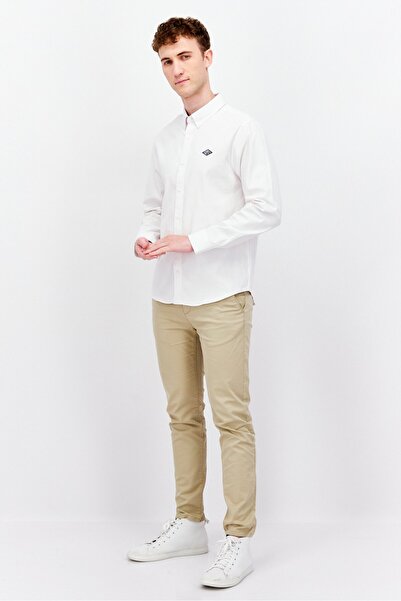 Esprit Pink Men's Shirt - Regular Fit, Long Sleeve, Brand Logo