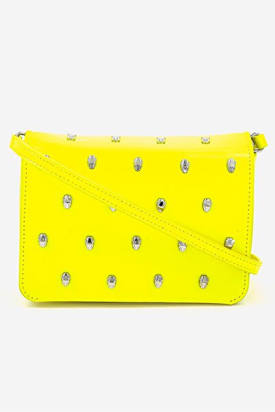 Cavalli Class Women Textured Belt Bag 11.5 H x 17 L x 5 W cm, Yellow