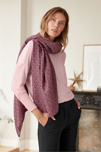 Tchibo Women Printed Woven Scarves 200 x 90 cm, Red