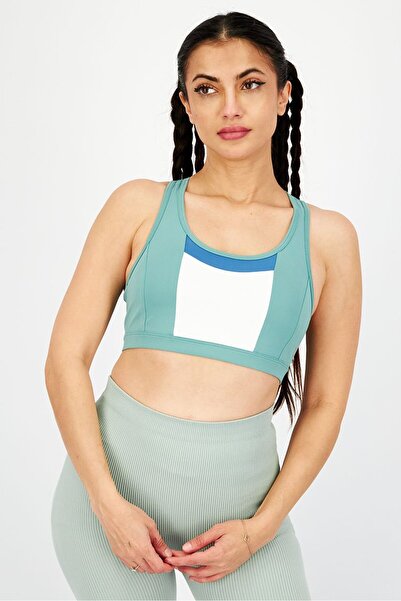 Asics حمالة صدر رياضية مبطنة ملونة للنساء من Sportswear Fit، باللونين الأخضر ...