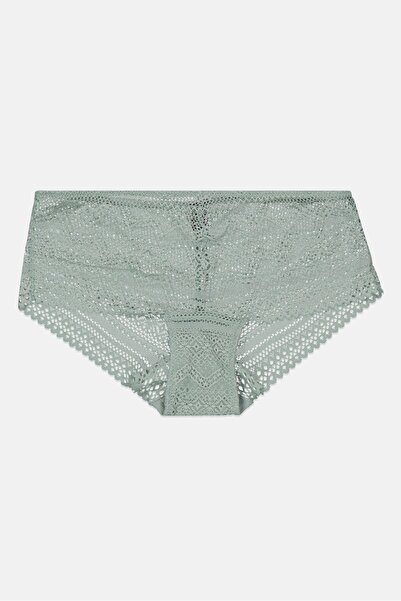 Etam ملابس داخلية قصيرة من الدانتيل للنساء، لون أخضر حكيم
