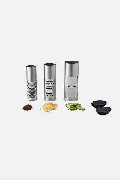 Tchibo 3 Pcs Graters, Silver
