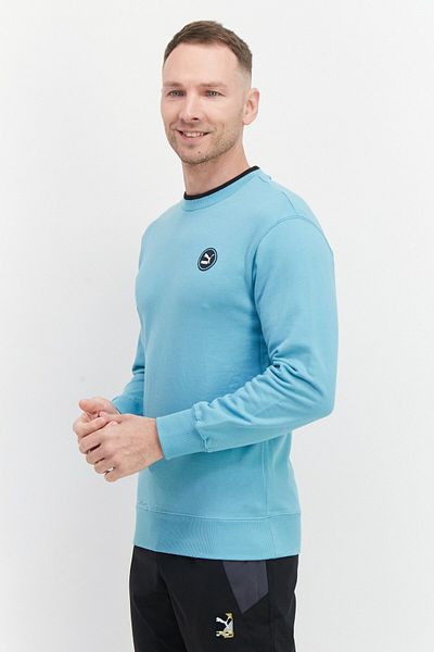 Puma Men Sportswear Fit Long Sleeves Running Sweatshirt, Turquoise