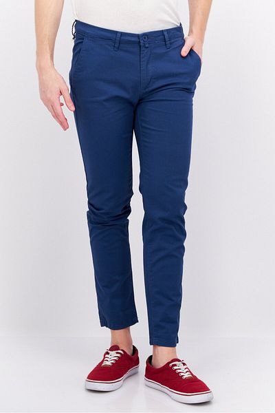 Sorbino Men Regular Fit Solid Chino Pants, Blue