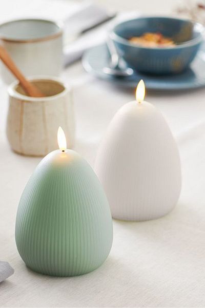 Tchibo 2 Pcs Led Real Wax Candles, White