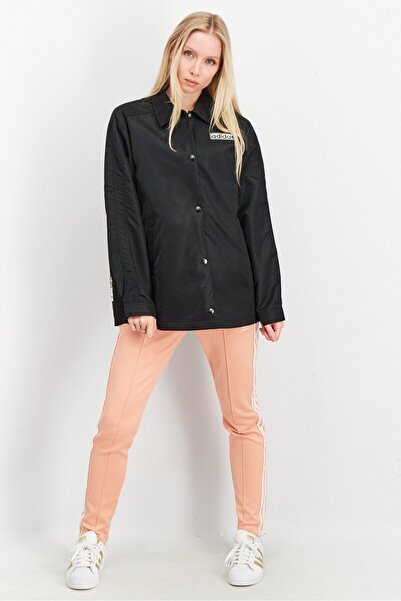 adidas Women Sportswear Fit Long Sleeve Brand Logo Jacket, Black