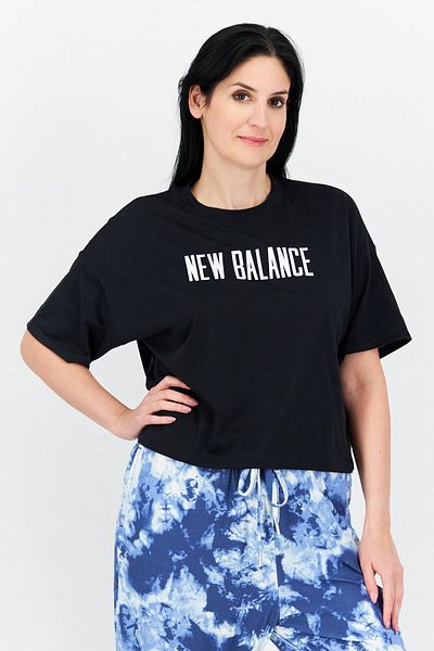 New Balance Women Sportswear Fit Short Sleeve Outdoor T-Shirt, Black