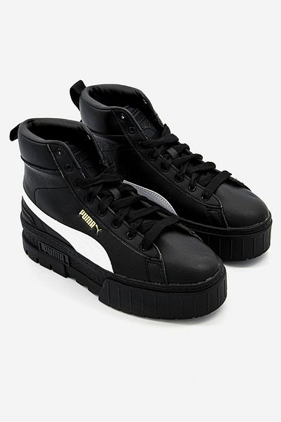 Puma Women Mayze Mid Lace Up Shoes, Black