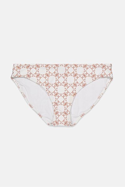 Guess Kadın Allover Baskılı bikini Altı، Beyaz Kombin