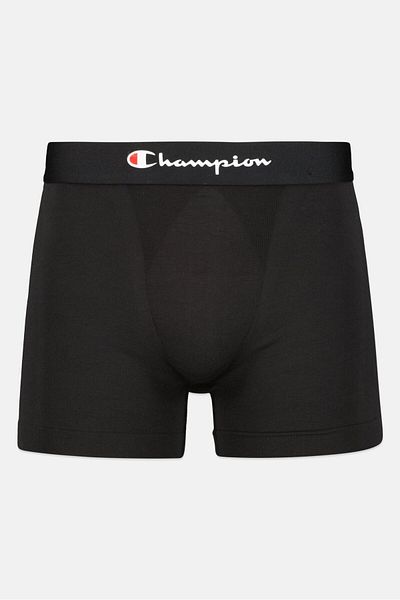 Champion Men Pull On Brand Logo Boxer, Black