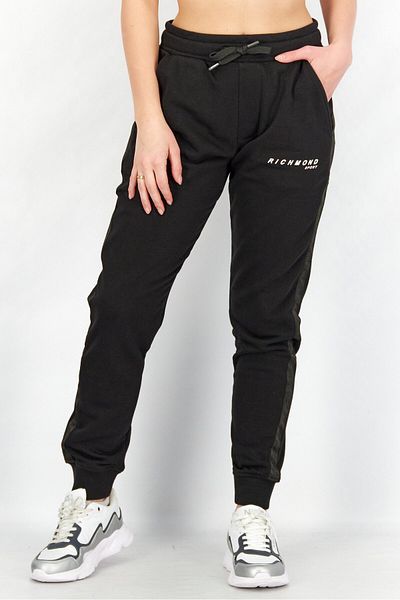 John Richmond Women Sportswear Fit Training Fleece Jogger Pants, Black