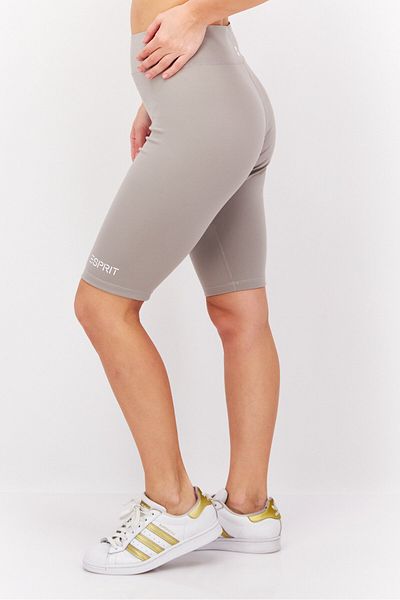 Esprit Women Tight Fit Pull-on Cycling Shorts, Light Grey