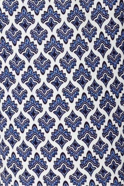 Tchibo Women Regular Fit Allover Print Pant, Blue