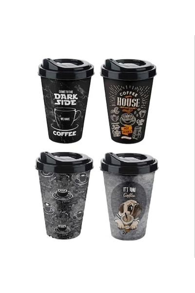 MarDyHome Coffee Glass - Patterned with Lid