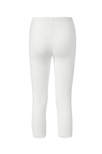 Tchibo Women 3/4 Trim Lace Leggings, White