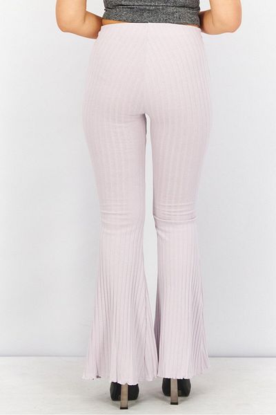 Don't Call Me Jennyfer Women Regular Fit Ribbed Wide Leg Pants, Purple Heather