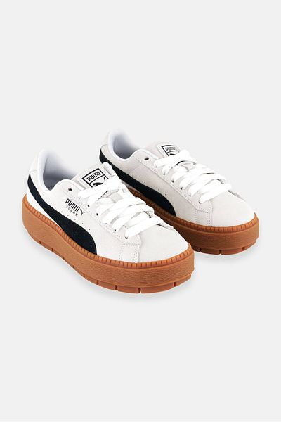 Puma Women Platform Trace Lace Up Outdoor Shoes, Ash Grey