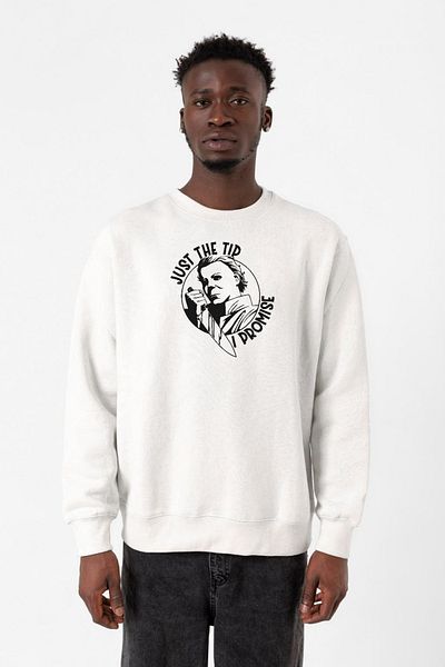 Tshirthane Бял мъжки суитшърт за Хелоуин - Just The Tip 2ip