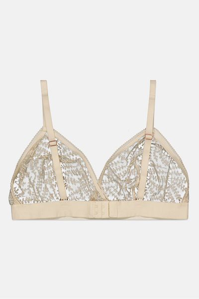 Etam Women Non Padded Lace Bra, Off White