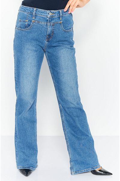 Esprit Women Bootcut Fit High Rise Wash Stretchable Jeans, Blue
