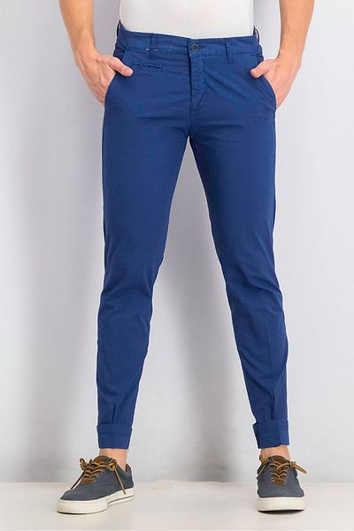Liu Jo Men Slim Chino Pants, Denim Blue