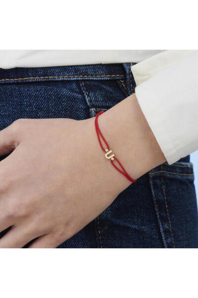 Altınbaş Altın İpli U Harfi Bileklik