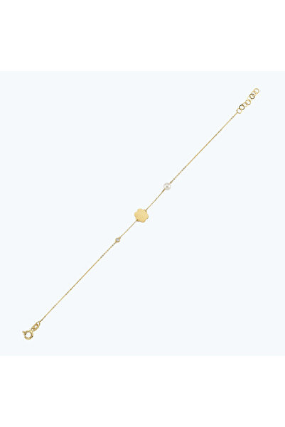 Altınbaş Pırlanta İncili Çiçek Bileklik