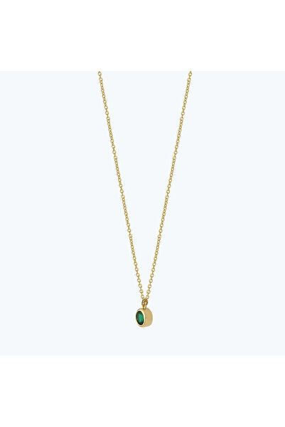 Altınbaş Yeşil Taşlı Altın Kolye