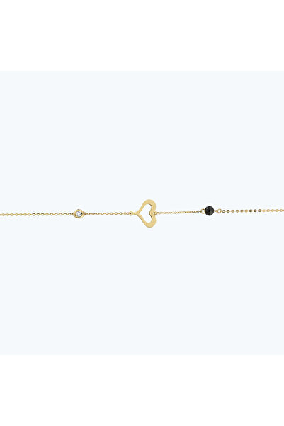 Altınbaş Pırlanta Spinel Taşlı Kalp Bileklik