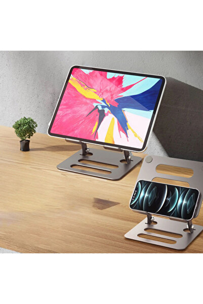 HEJARON Πτυσσόμενη βάση για φορητό υπολογιστή από αλουμίνιο LOBO με αντιολισθητική βάση Επαγγελματικής ποιότητας Universal