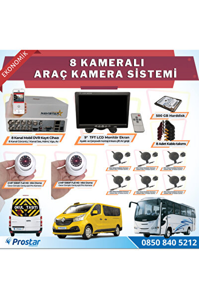 Navistar 8 Kameralı Kayıtlı 1 Tb Hdd 9 Inç Ekranlı Uzaktan Izlemeli Tak Kulla...