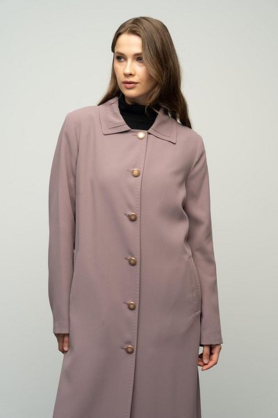 Olcay Plus Size Lined Pardoş - Kołnierzyk koszulowy, ścieg Punto, detal Vizon 6615