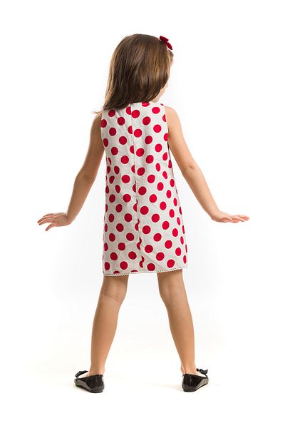Denokids Blue Teddy Bear Dress+Hair Headband for Girls