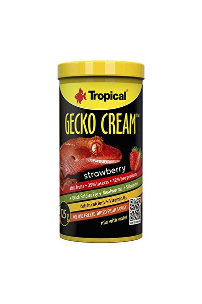 Tropical Gecko Cream Strawberry Çilekli Gecko Yemi 100ml 50gr