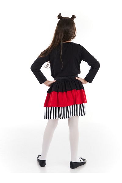 Denokids Süßes Herz-T-Shirt-Rock-Set für Mädchen